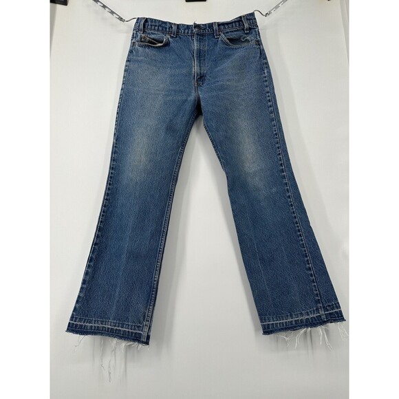 Vintage Levis Orange Tab 517 20517-0217 Denim Jeans Straight Leg 36x28 raw hem - Picture 5 of 9